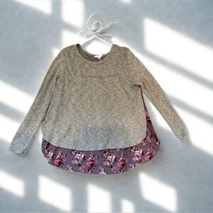 Charming Charlie Floral Knit Blouse